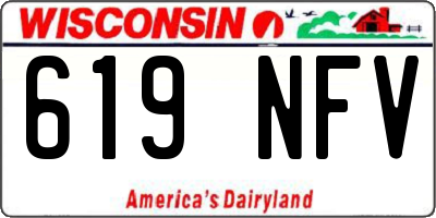 WI license plate 619NFV