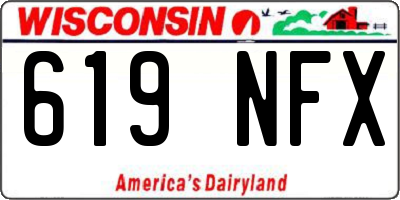 WI license plate 619NFX
