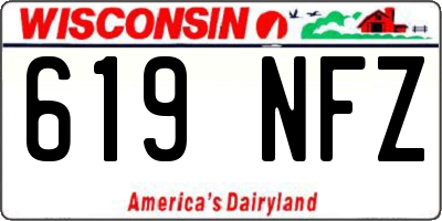 WI license plate 619NFZ