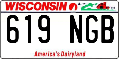 WI license plate 619NGB