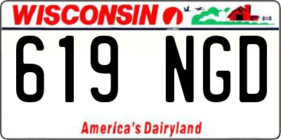 WI license plate 619NGD