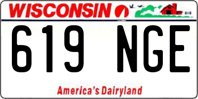 WI license plate 619NGE