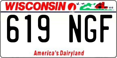 WI license plate 619NGF
