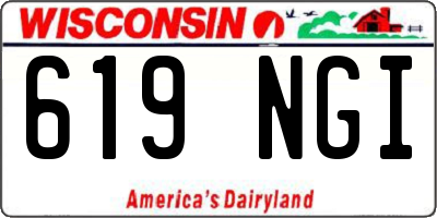 WI license plate 619NGI