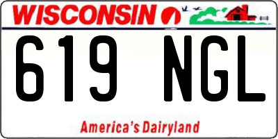 WI license plate 619NGL