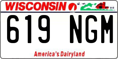 WI license plate 619NGM