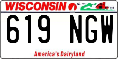 WI license plate 619NGW