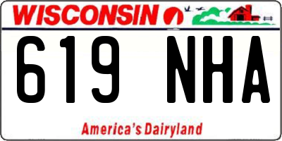 WI license plate 619NHA