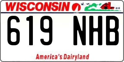 WI license plate 619NHB