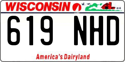 WI license plate 619NHD