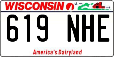 WI license plate 619NHE