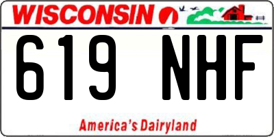WI license plate 619NHF