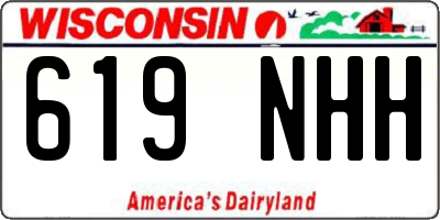 WI license plate 619NHH