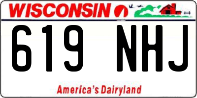 WI license plate 619NHJ