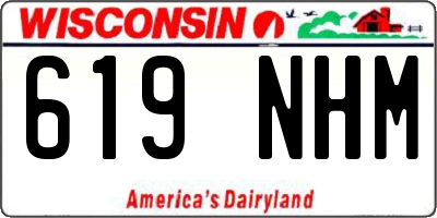 WI license plate 619NHM