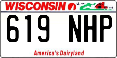 WI license plate 619NHP