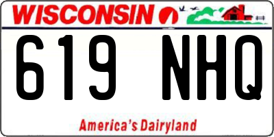 WI license plate 619NHQ