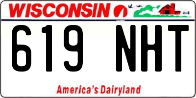 WI license plate 619NHT