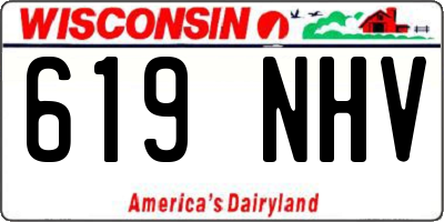 WI license plate 619NHV