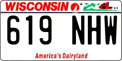 WI license plate 619NHW