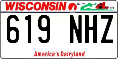 WI license plate 619NHZ