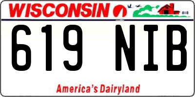 WI license plate 619NIB