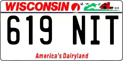 WI license plate 619NIT