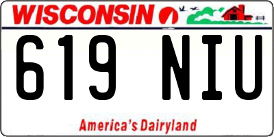 WI license plate 619NIU