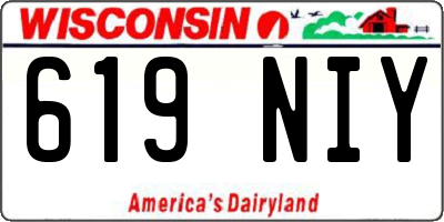 WI license plate 619NIY