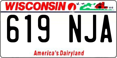 WI license plate 619NJA