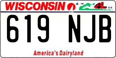 WI license plate 619NJB