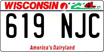 WI license plate 619NJC