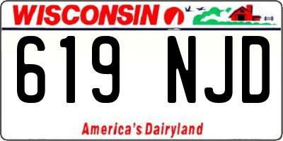 WI license plate 619NJD