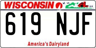 WI license plate 619NJF