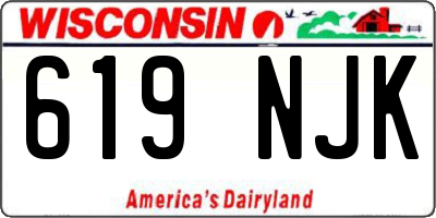 WI license plate 619NJK
