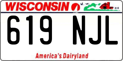 WI license plate 619NJL