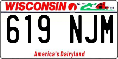 WI license plate 619NJM