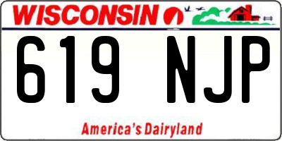 WI license plate 619NJP