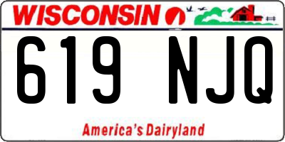 WI license plate 619NJQ