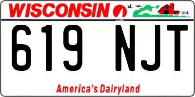 WI license plate 619NJT