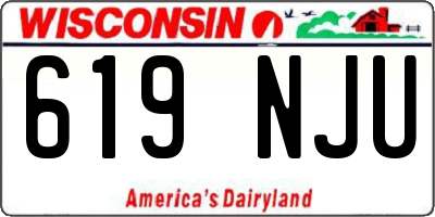 WI license plate 619NJU