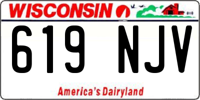 WI license plate 619NJV