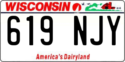 WI license plate 619NJY