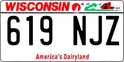 WI license plate 619NJZ
