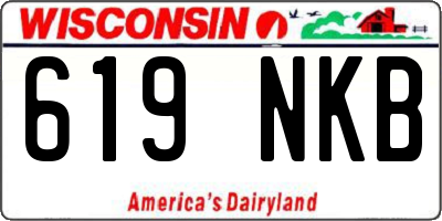 WI license plate 619NKB