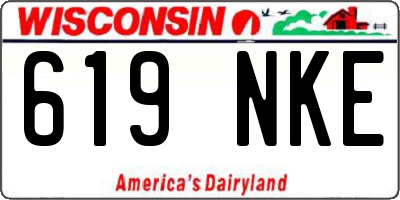 WI license plate 619NKE