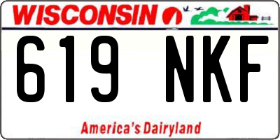 WI license plate 619NKF
