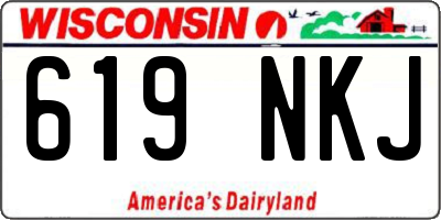 WI license plate 619NKJ