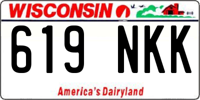 WI license plate 619NKK