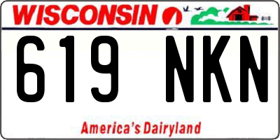 WI license plate 619NKN
